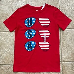 Carter’s Kids USA American Flag Sunglasses July 4th Fourth Tee Shirt